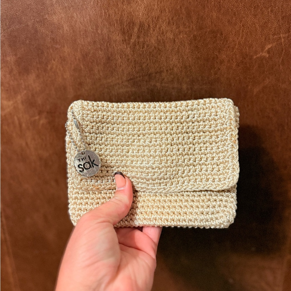 The Sak Tan Crochet Wristlet